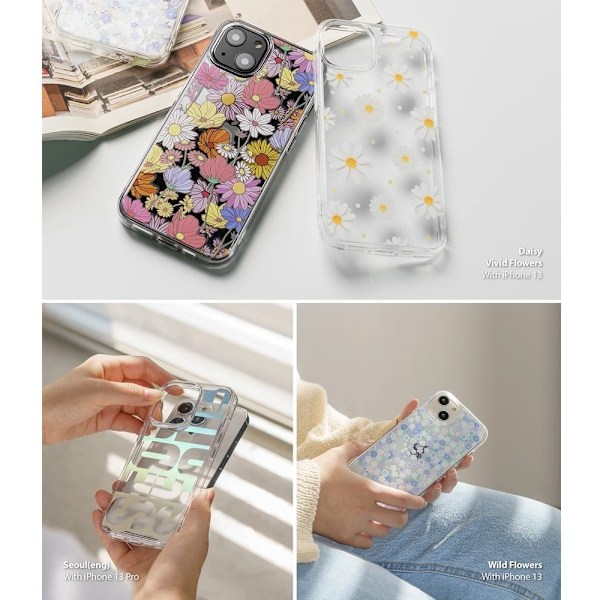 RINGKE FUSION DESIGN - iPhone 13 Pro - Daisy-Blomst White