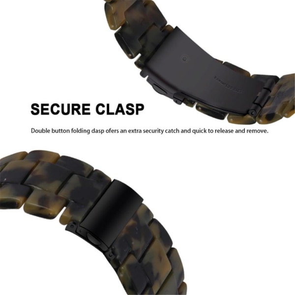 Apple Watch SE 2022 (44mm) klockarmband med 3 pärlor i resin och genomskinligt hölje - Matt Armégrön Grön