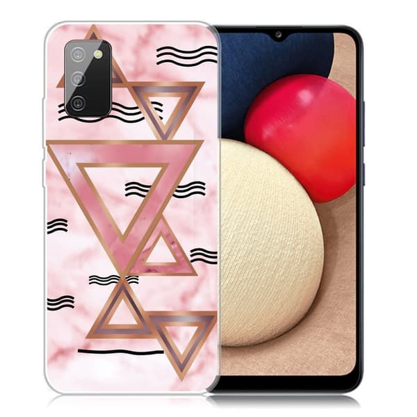 Marble Samsung Galaxy A02s Etui - Rose Colored Trekanter Pink