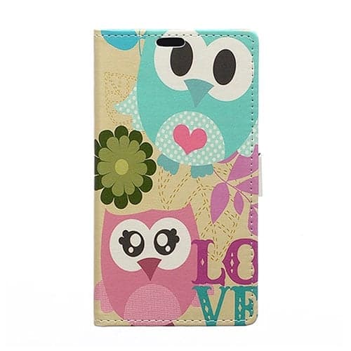 Moberg LG G4s Læder Etui - Sød Ugle & Love Multicolor