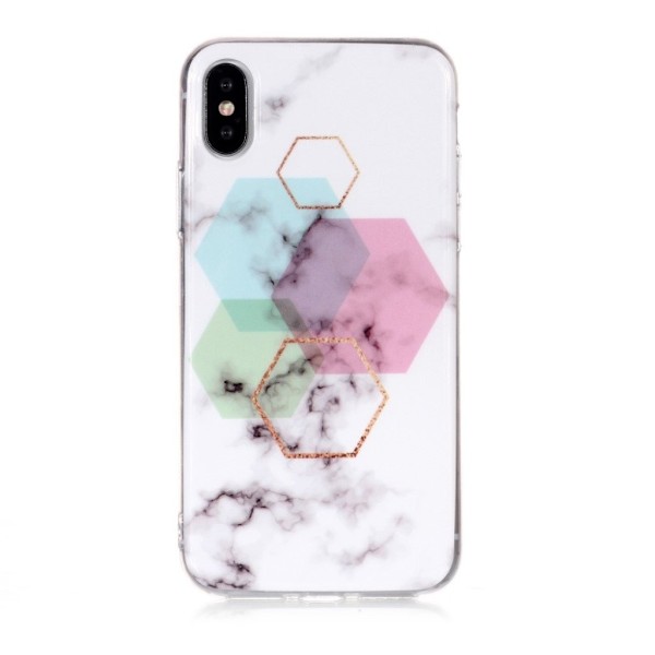 Marmormotiv iPhone Xs Max skal - Stil S multifärg