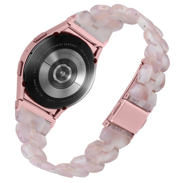 Samsung Galaxy Watch 5 / 4 resin style watch strap - Pink Flower Rosa