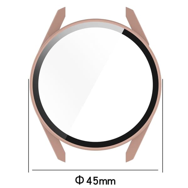 Huawei Watch GT 3 (42mm) TPU frame + tempered glass screen protector - Ivory Beige