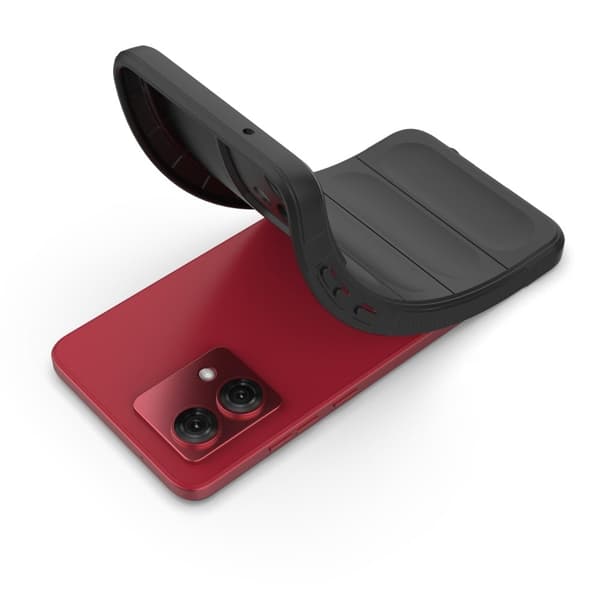 Deksel med mykt grep for Motorola Moto G84 - Lysegrå Silver grey