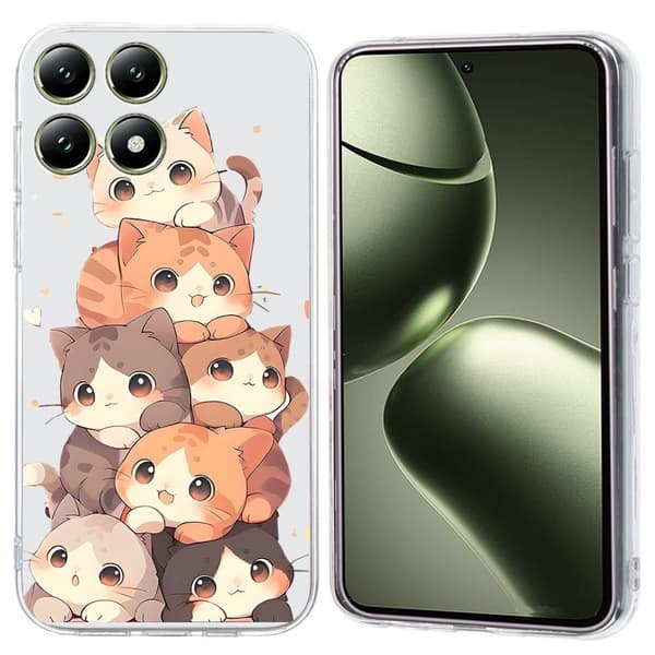 Vibe Xiaomi 14T Pro deksel - Flere Kattunger Brown