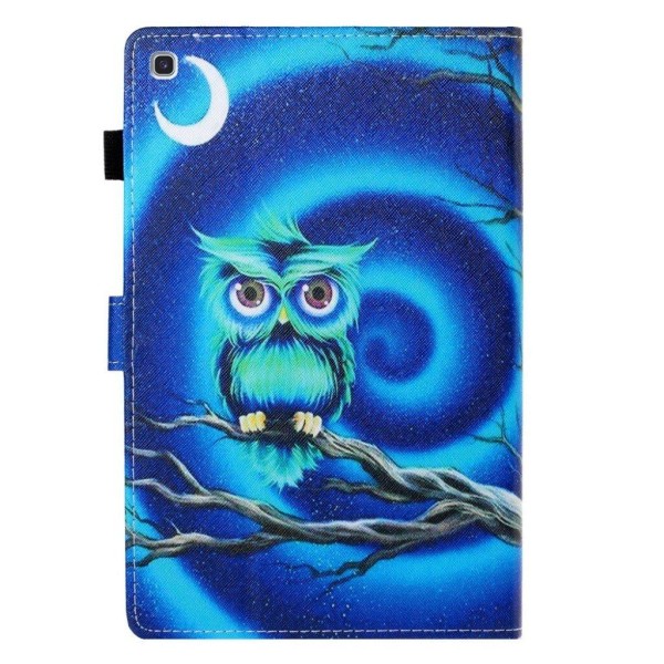 Samsung Galaxy Tab S5e cool pattern leather flip case - Owl and Multicolor