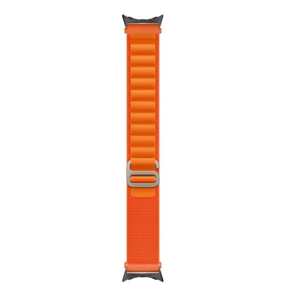Google Pixel Watch-urrem i nylon med sort stik - Orange Orange