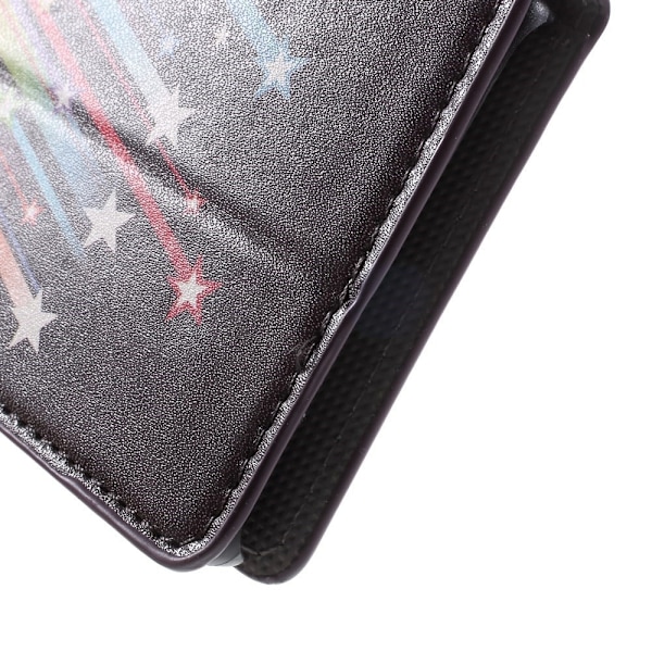 Moberg Huawei Ascend P8 Nahkakotelo Korttitaskuilla - Meteorisuihku Multicolor