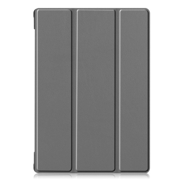 Lenovo Tab M10 FHD REL tri-fold leather flip case - Grey Silvergrå