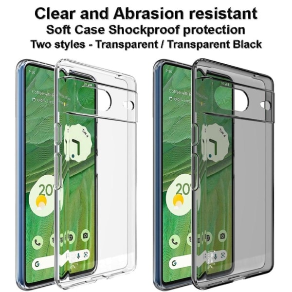 Imak UX-5 Cover for Google Pixel 7 - Transparent Black Svart