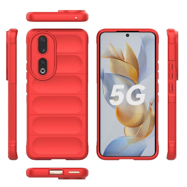 Mjukt greppformat Honor 90 skal - Röd Röd