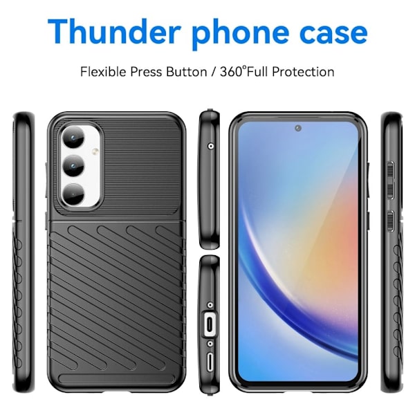 Thunder Samsung Galaxy A35 kotelot - Musta Black