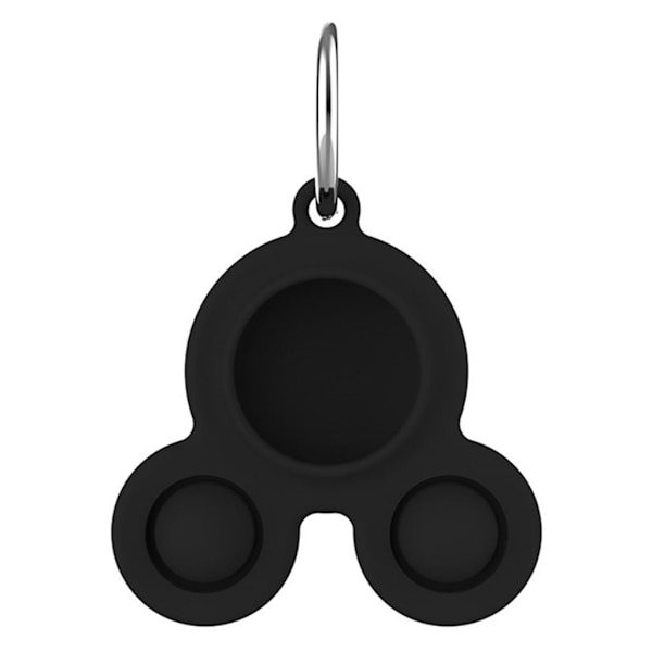 AirTags dual bubble press silikonisuojus - Musta Black