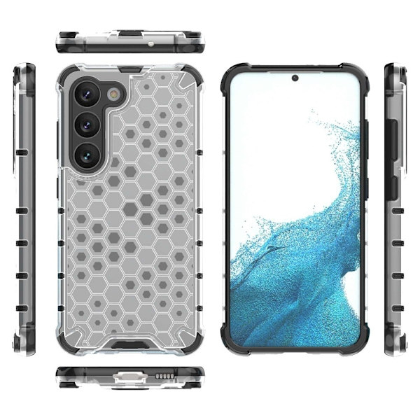 Bofink Honeycomb Samsung Galaxy S23 Etui - Grå Silver grey