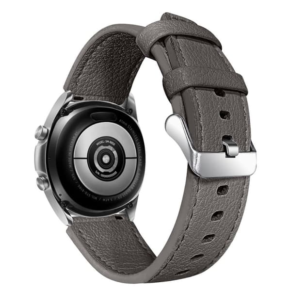 Ticwatch GTX / Pro klockarmband i äkta läder med textur - Grå Silvergrå