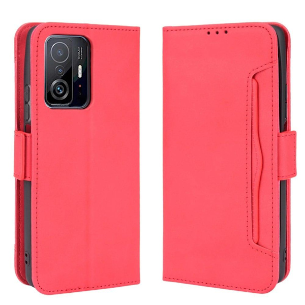 Moderni Nahkalaukku For Xiaomi 11T / 11T Pro - Punainen Red