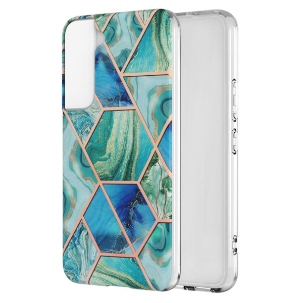 Marble Samsung Galaxy S22 Etui - Grøn Green
