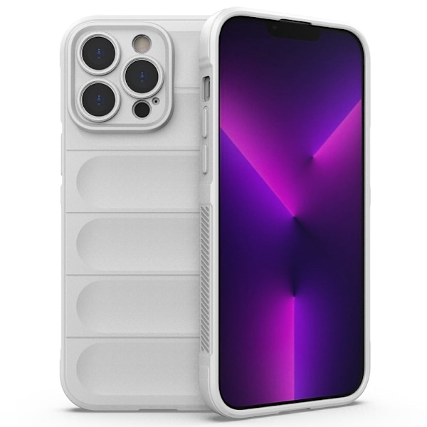 Mjukt greppformat iPhone 14 Pro Max skal - Vit Vit