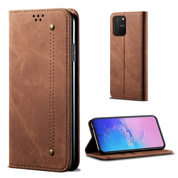 Jeans Samsung Galaxy S10 Lite kotelot - Ruskea Brown
