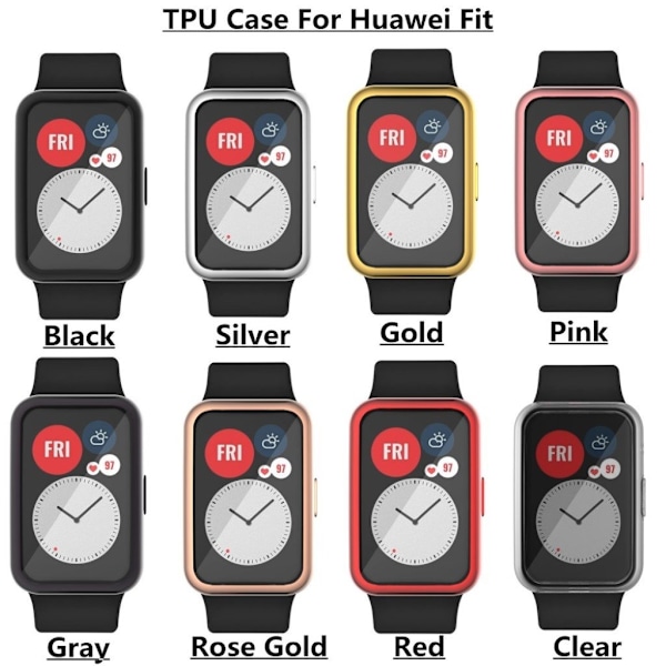 Huawei Watch Fit yksinkertainen kansi - Ruusukulta Pink