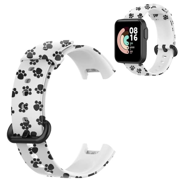 Xiaomi Mi Watch Lite / Redmi Watch mønster silikone urrem - Pote White