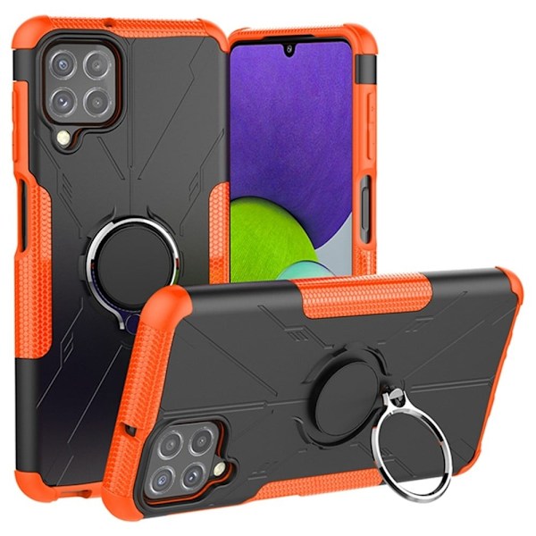 Kickstand-cover med magnetisk plade til Samsung Galaxy A22 4G - Orange Orange