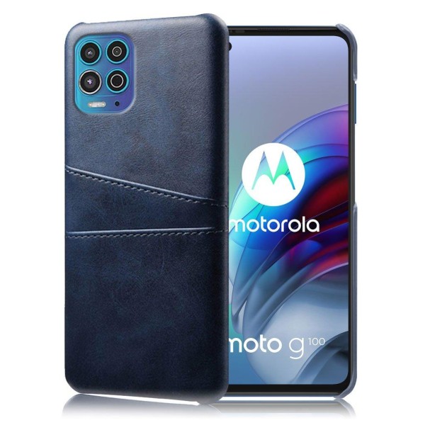 Motorola Moto G100 / Motorola Edge S skal med korthållare - Blå Blå