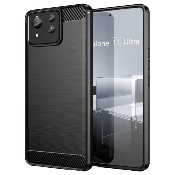 Carbon Flex Asus Zenfone 11 Ultra deksel - Svart Black
