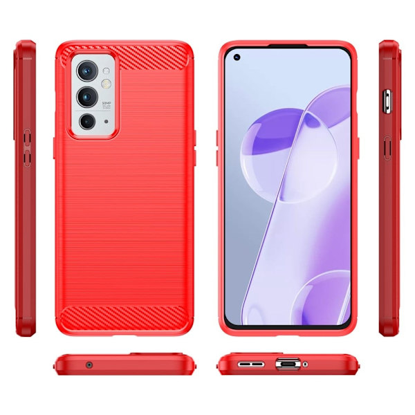 Carbon Flex Etui OnePlus 9RT 5G - Rød Red