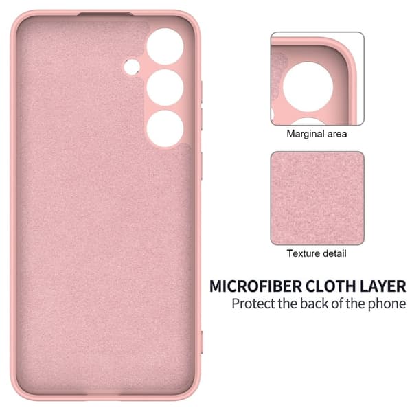 Matt Samsung Galaxy S24 Plus skal av flytande silikon - Rosa Rosa