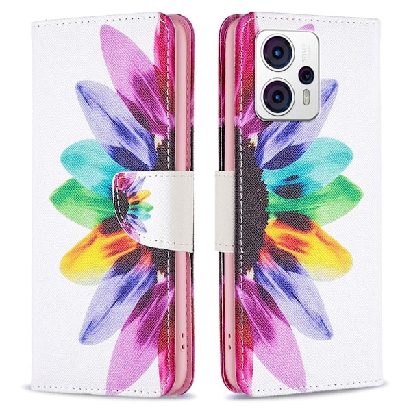Wonderland Motorola Moto G23 / G13 / G53 Flip Fodral - Solros multifärg