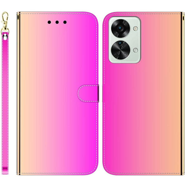 Mirror OnePlus Nord 2T flip case - Ruusu Pink