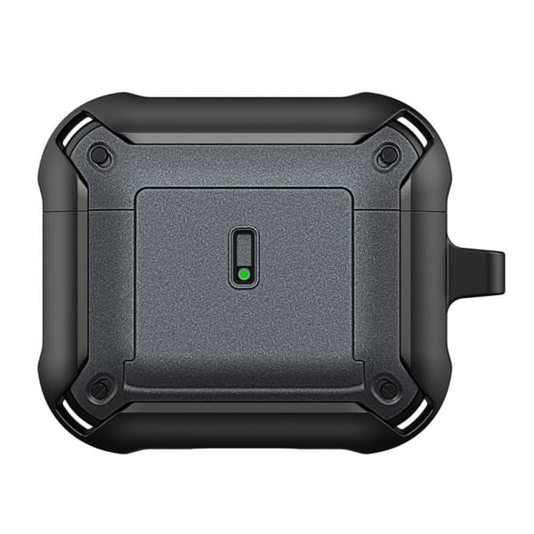 AirPods 3 dobbeltfarvet cover - Sort / Grå Silver grey