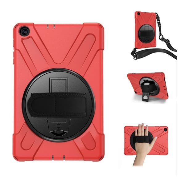 Samsung Galaxy Tab A 10.1 (2019) 360 asteen silikonikotelo - Punainen Red