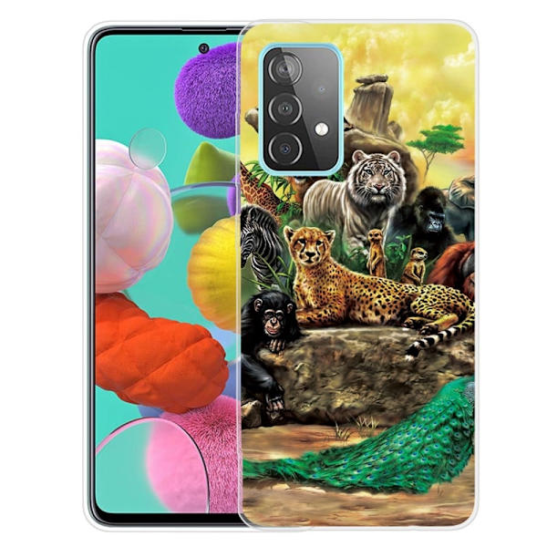 Deco Samsung Galaxy A73 Etui - Dyr Town Multicolor