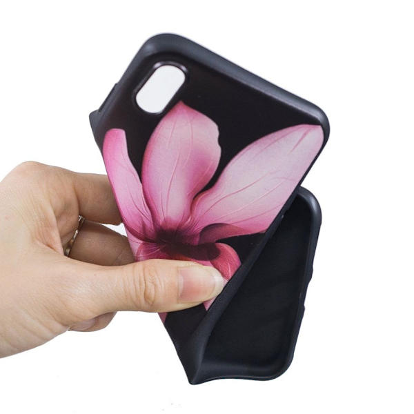 iPhone Xs Max präglat mjukt fodral - Vacker Blomma Rosa