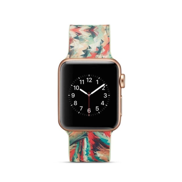 Apple Watch Series 4 40mm erstatnings urrem i silikone med mønst Multicolor
