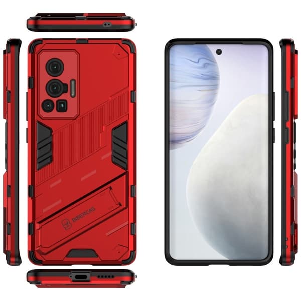 Støtsikkert hybriddeksel for Vivo X70 Pro - Rød Red