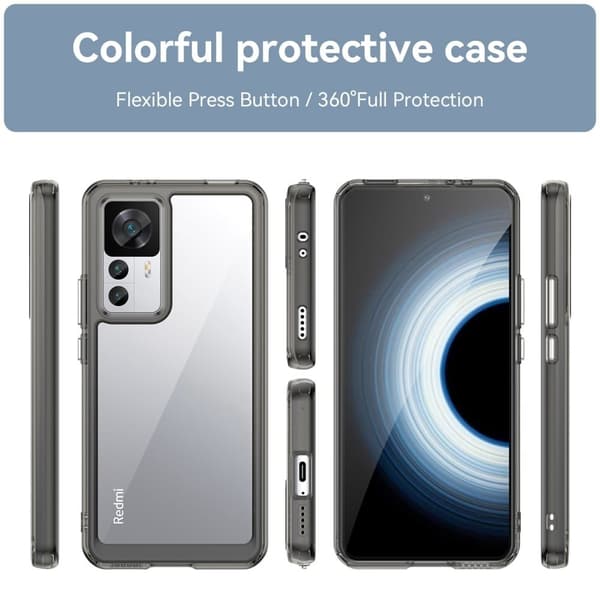 Xiaomi 12T Pro älykäs akryylikansi - Läpinäkyvä Harmaa Silver grey