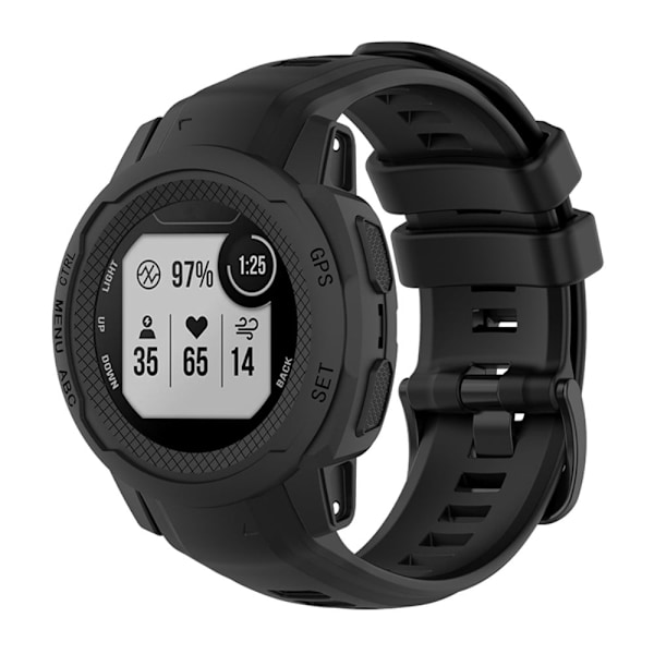 Garmin Instinct 2S klockarmband i silikon - Svart Svart