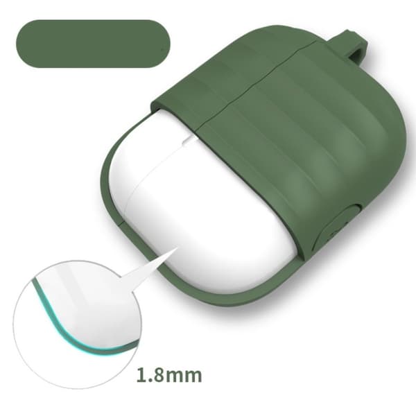 DIROSE AirPods Pro hållbart silikonfodral - Militärgrön Grön