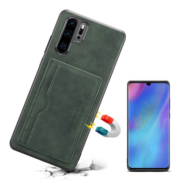 Huawei P30 Pro konstläderklätt skal - Grön Grön