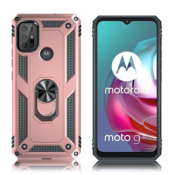 Bofink Combat Motorola Moto G30 / G10 Etui - Rødguld Pink