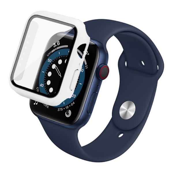 IMAK Apple Watch SE 2022 (44mm) cover with tempered glass - White Vit