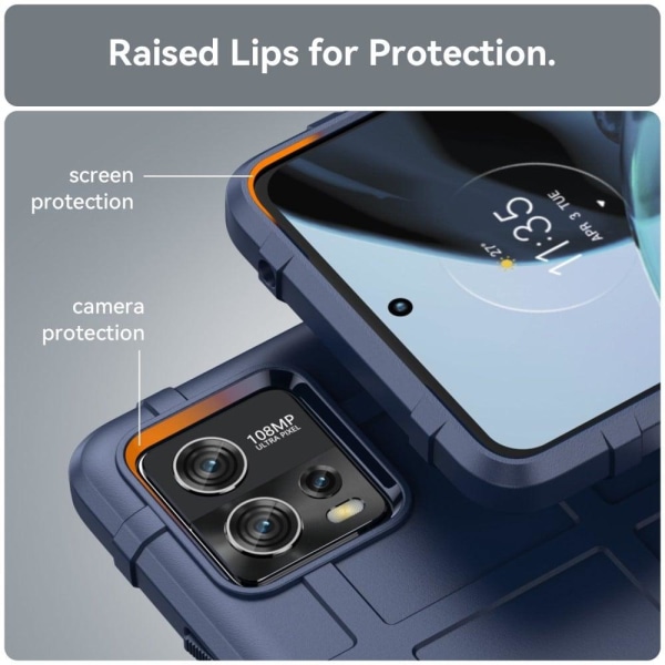 Rugged Shield Etui Motorola Moto G72 - Blå Blue