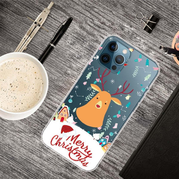 Julfodral till iPhone 14 Pro Max - Julhjort multifärg