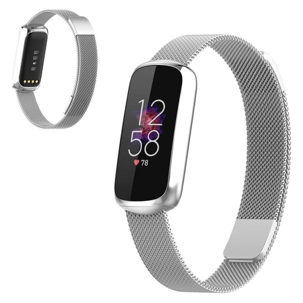 Klokkerem i rustfritt stål til Fitbit Luxe - Sølv Silver grey