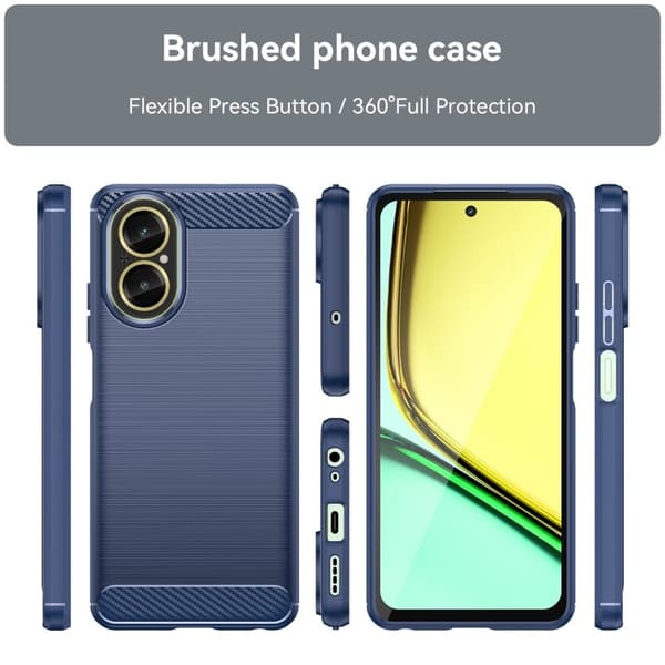 Carbon Flex Realme C67 kotelot - Sininen Blue