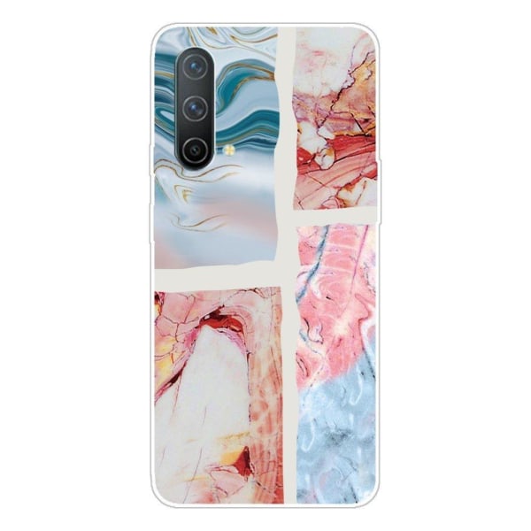 Marble design OnePlus Nord CE 5G cover - Bølget Marmorflise Multicolor