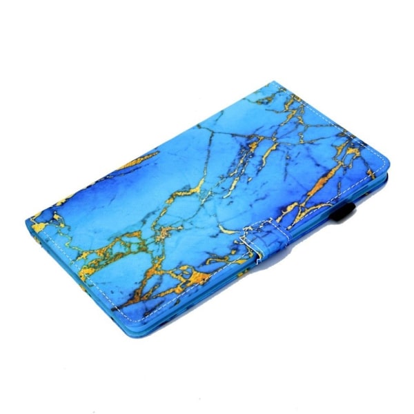 Samsung Galaxy Tab A 10.1 (2019) mönstrat läderfodral - Aprikosblomma Blå